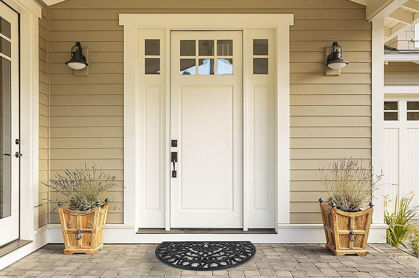DII Rubber Doormats Collection All Weather, 18x30, Lattice