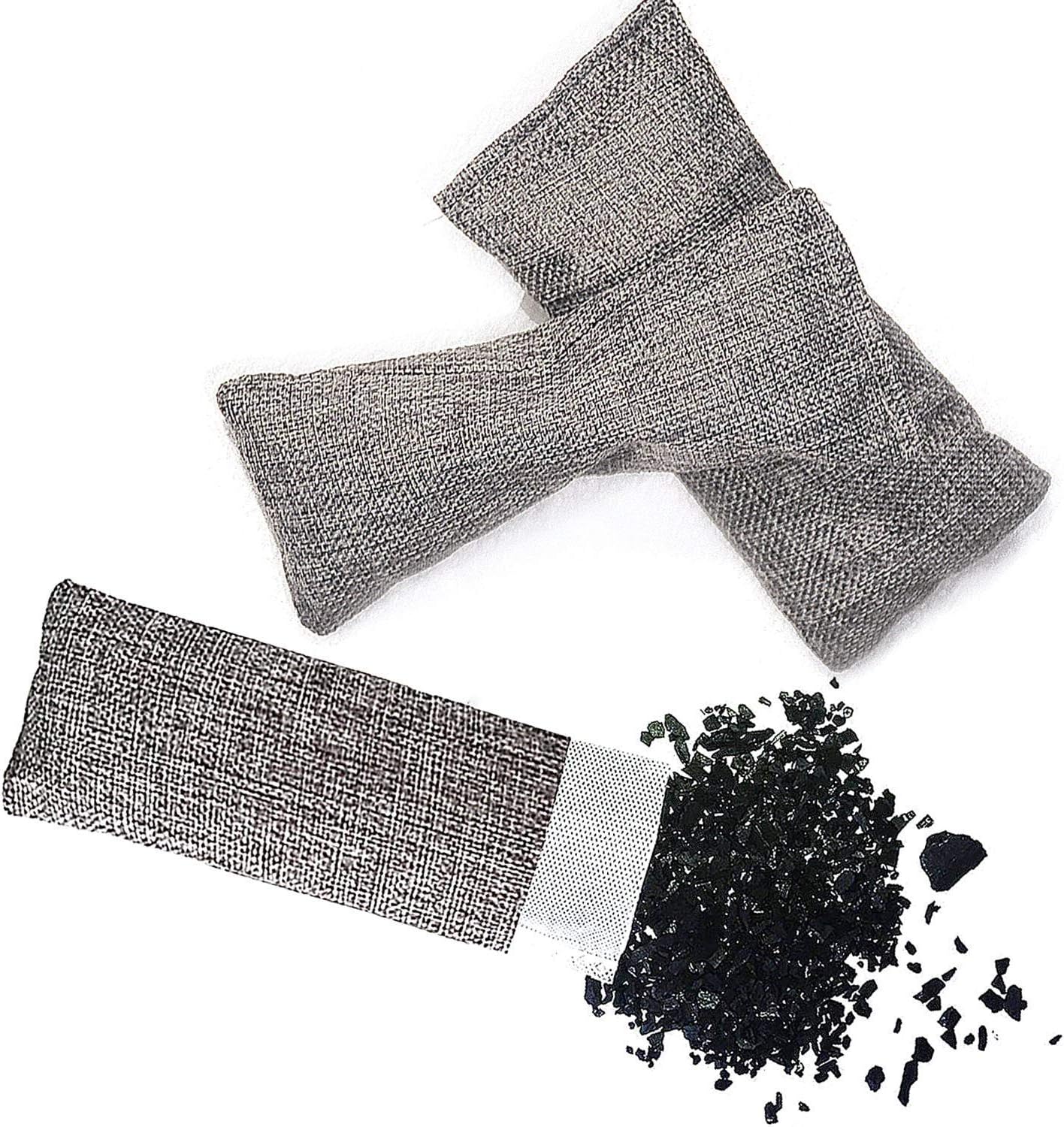 12 Packs Natural Air Purifying Bag, Shoe Deodorizer and Odor Eliminator, 100% Natural Activated Bamboo Charcoal Non-Toxic, (75g Each Pack)