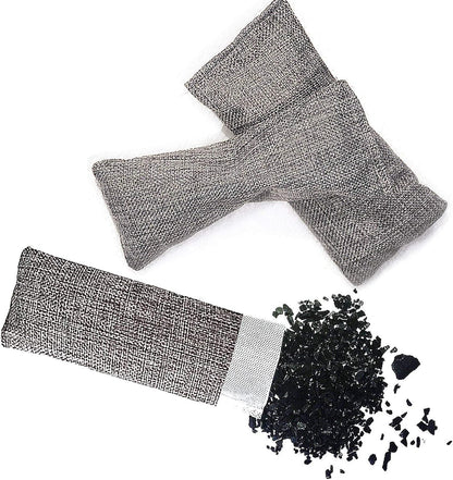 12 Packs Natural Air Purifying Bag, Shoe Deodorizer and Odor Eliminator, 100% Natural Activated Bamboo Charcoal Non-Toxic, (75g Each Pack)