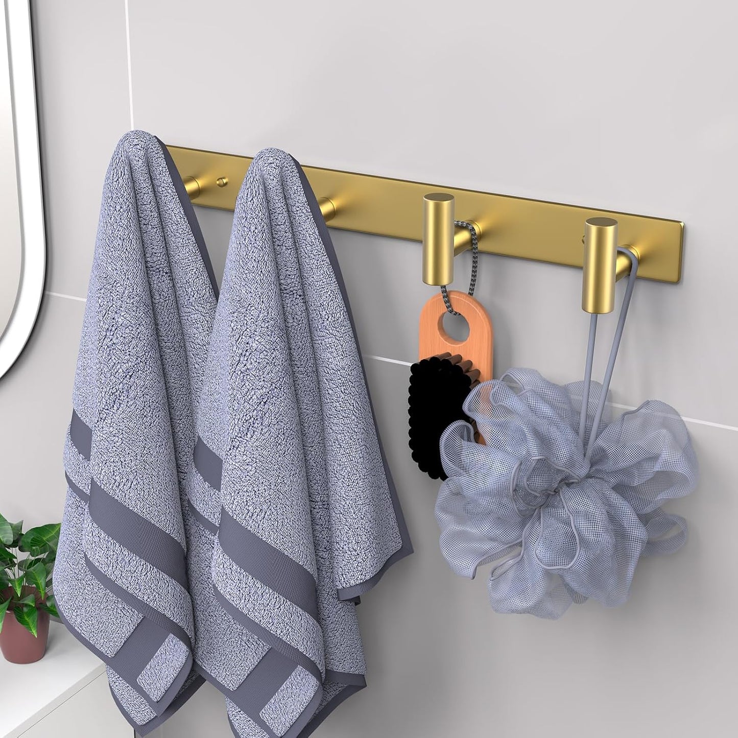 VAEHOLD Black Hat and Coat Wall Mount Rack - 3 Hooks for Robes, Bags, Keys, and Towels - Bathroom Towel Hanger Organizer (1 Pack)