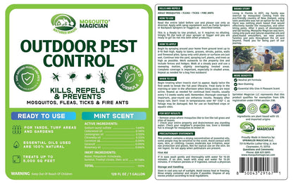 Mosquito Magician Ready-to-Use Mosquito Yard Spray 2 Gal (original scent) – Kills Mosquitoes, Fleas & Fire Ants, Repels & Prevents Ticks – Essential Oil Formula for Sprayers, Foggers & Misting Systems