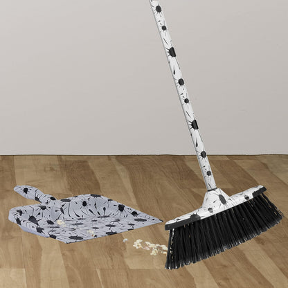 Superio Grey Broom, Heavy-Duty Indoor & Outdoor Broom with 48-Inch Handle, Multi-Surface Floor Cleaning for Home, Kitchen, Garage & Office