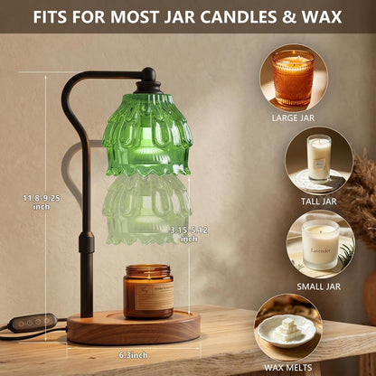 Candle Warmer Lamp with Timer and Wireless Remote Control, Dimmable Candle Warmer for Jar Candles, Height Adjustable Wax Melts Warmer, Mothers Day Birthday Gift for Women, House Warming New Home Decor