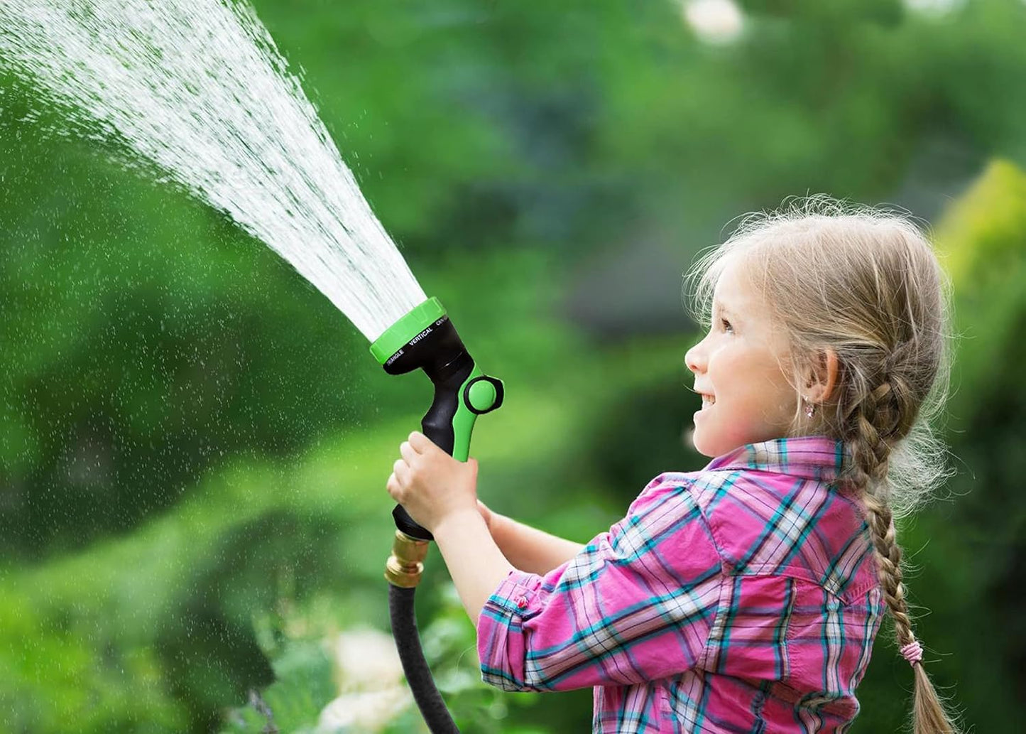 RoyalHouse Garden Hose Nozzle, 8 Adjustable Spray Patterns, High-Pressure Washer Nozzle, Heavy Duty Hose Head, Watering Lawn and Garden, Washing Cars, Bathing Dogs & Cats