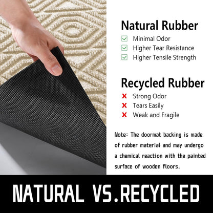 Yimobra Front Door Mat Outside Entrance 29.5x17, Waterproof Heavy Duty Outdoor Mats for Front Door, Non Slip Rubber Entry Mat for Garage Patio Indoor, Grey