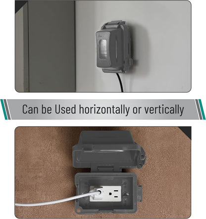 Bates- Weatherproof Electrical Outlet Cover, 1-Gang Outdoor Plug Cover | For Protection Against Rain Dust & Outdoor Use