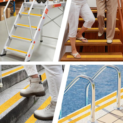 Waterproof Tape for Pools, 2" x15FT Heavy Duty Anti Slip Stair Treads Outdoor Tape Non-Slip Rubber Grip Tape Shower Strips Slip Resistant Tape Traction Tape for Stairs Showers Bathroom Trails