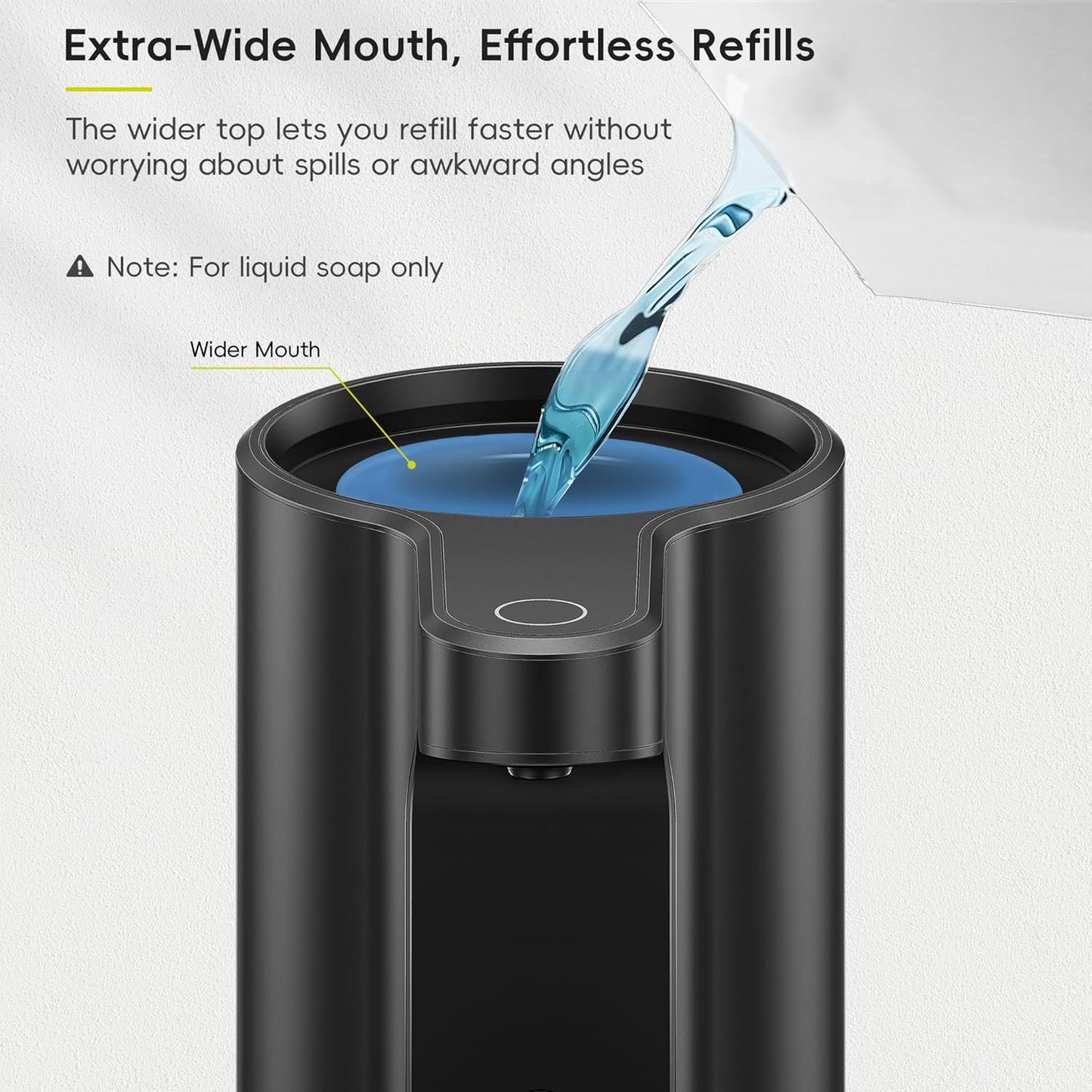 EKO Aroma 9 fl oz Automatic Liquid Soap Dispenser, Rechargeable & Water-Resistant Soap Dispenser for Kitchen and Bathroom with Adjustable Volume Control (Matte Black Steel)