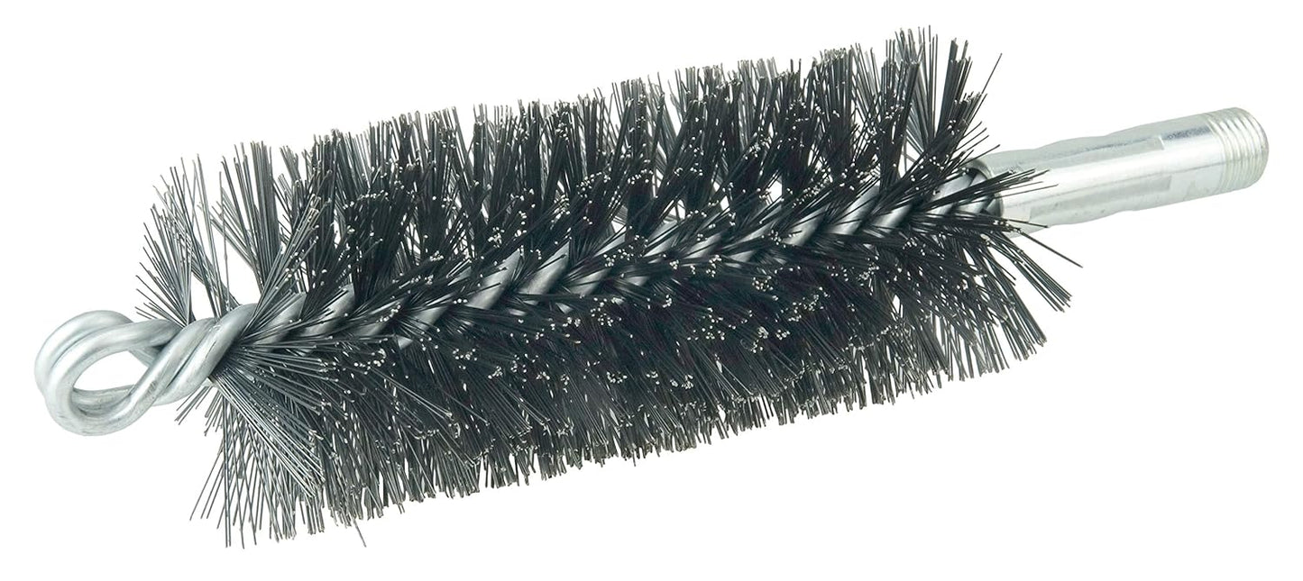 Weiler 44150 1-1/2" Double Spiral Flue Brush, .012 Steel Fill, Made in the USA