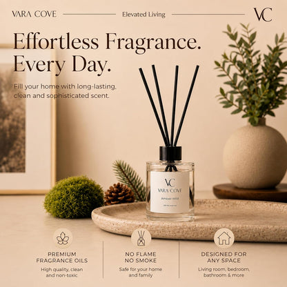 Reed Diffuser Set 3 Pack Premium Reed Diffusers Amber, Cedar & Moss Scents Long Lasting Home Fragrance Gift Set for Bathroom, Office & Home