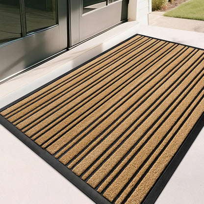 BEHERO Door Mat Outdoor Entrance, 30.5"x17" Extra Durable Front Door Mat Outside, Heavy Duty Welcome Mat for Outside Entry, Back Door Mats Non Slip, Waterproof All-Season Doormats, Yellow