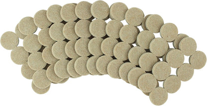 Smart Surface 8725 Heavy Duty Self Adhesive Furniture Felt Pads 1-Inch Round Oatmeal 96-Piece Value Pack in Resealable Bag