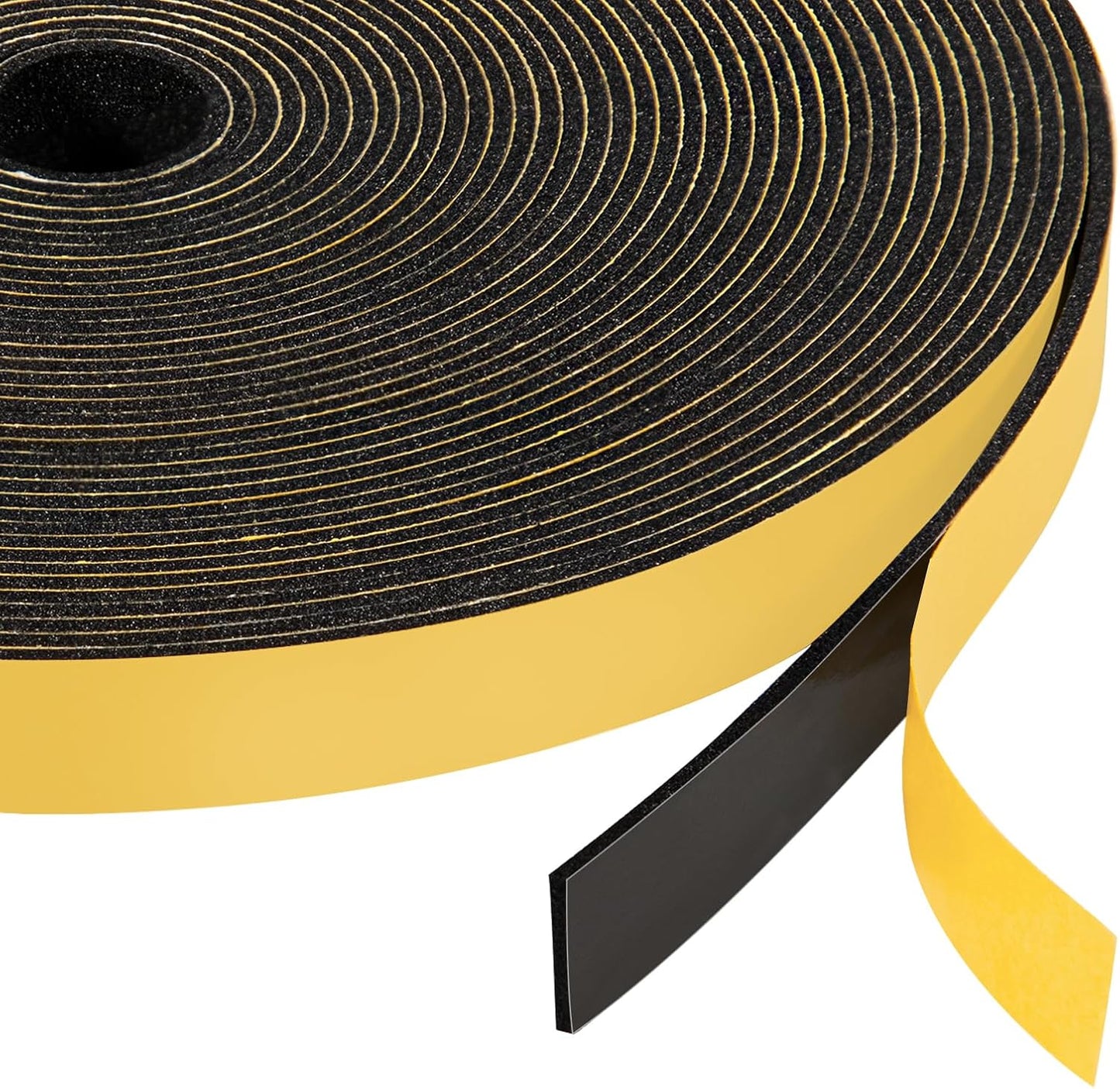 Yotache Self Adhesive Foam Gasket Tape 1/2" W X 1/2" T (New Adhesive Craft) for Doors Soundproofing Weather Seal Strip Insulation, 13 Ft Length
