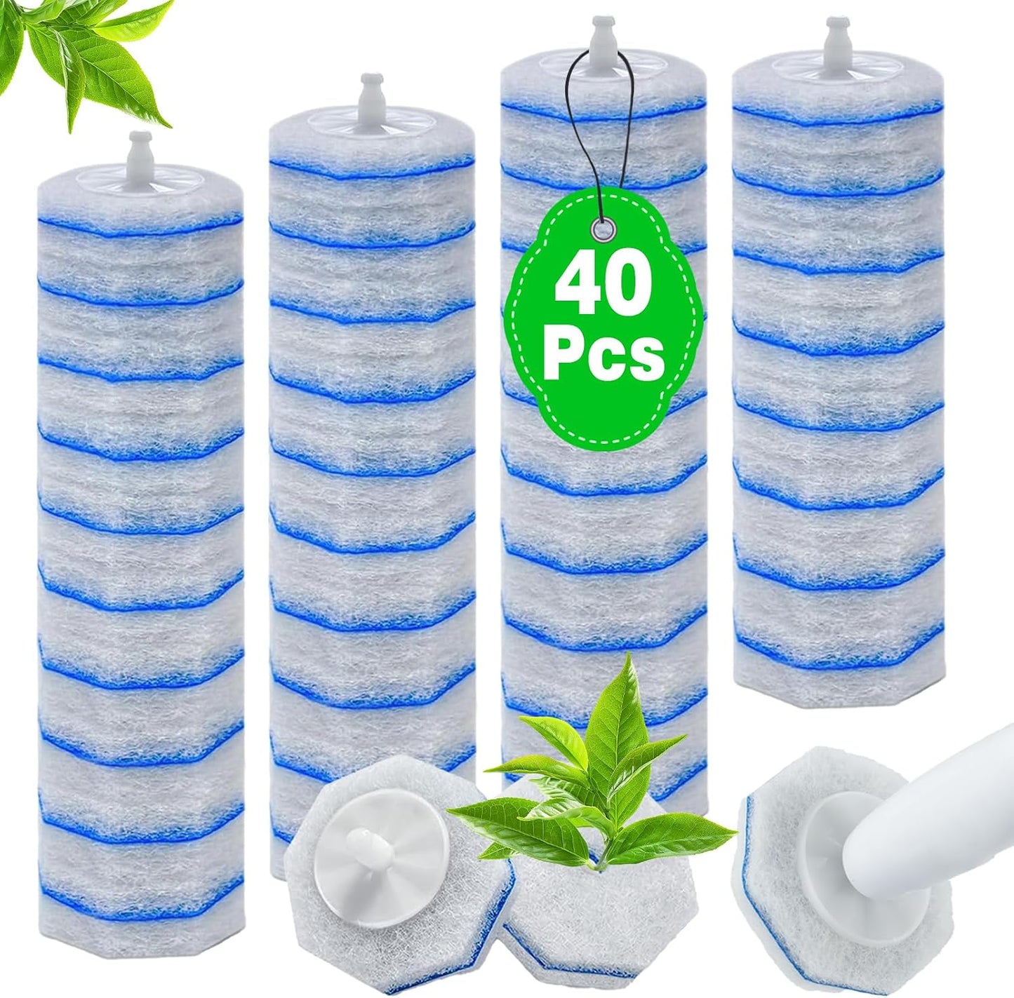 Toilet Bowl Wand Refills for Clorox, Toilet Cleaner Refills,100 Count | Compatible with Clorox Toilet System, Pre-Loaded Cleaner, 3-Layer Scrub Pads, 4X Cleaning Power , Lemon Lavender Scent