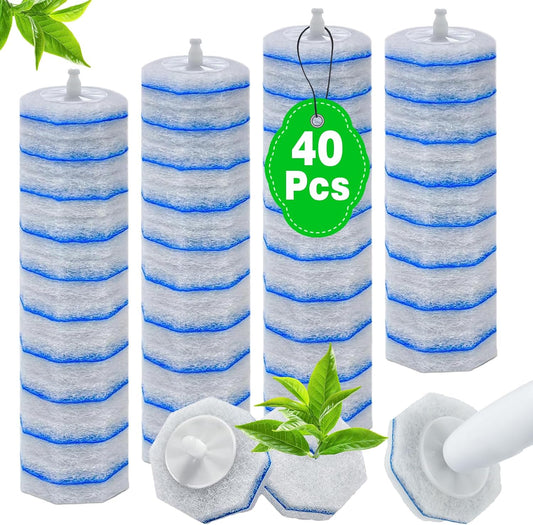 Toilet Bowl Wand Refills for Clorox, Toilet Cleaner Refills,100 Count | Compatible with Clorox Toilet System, Pre-Loaded Cleaner, 3-Layer Scrub Pads, 4X Cleaning Power , Lemon Lavender Scent
