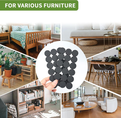Non Slip Furniture Pads 36 PCS 1'' Square - Anti Slip Furniture Pads - Self Adhesive Rubber Feet Furniture Feet - Chair Leg Floor Protectors - Keep Furniture in Place