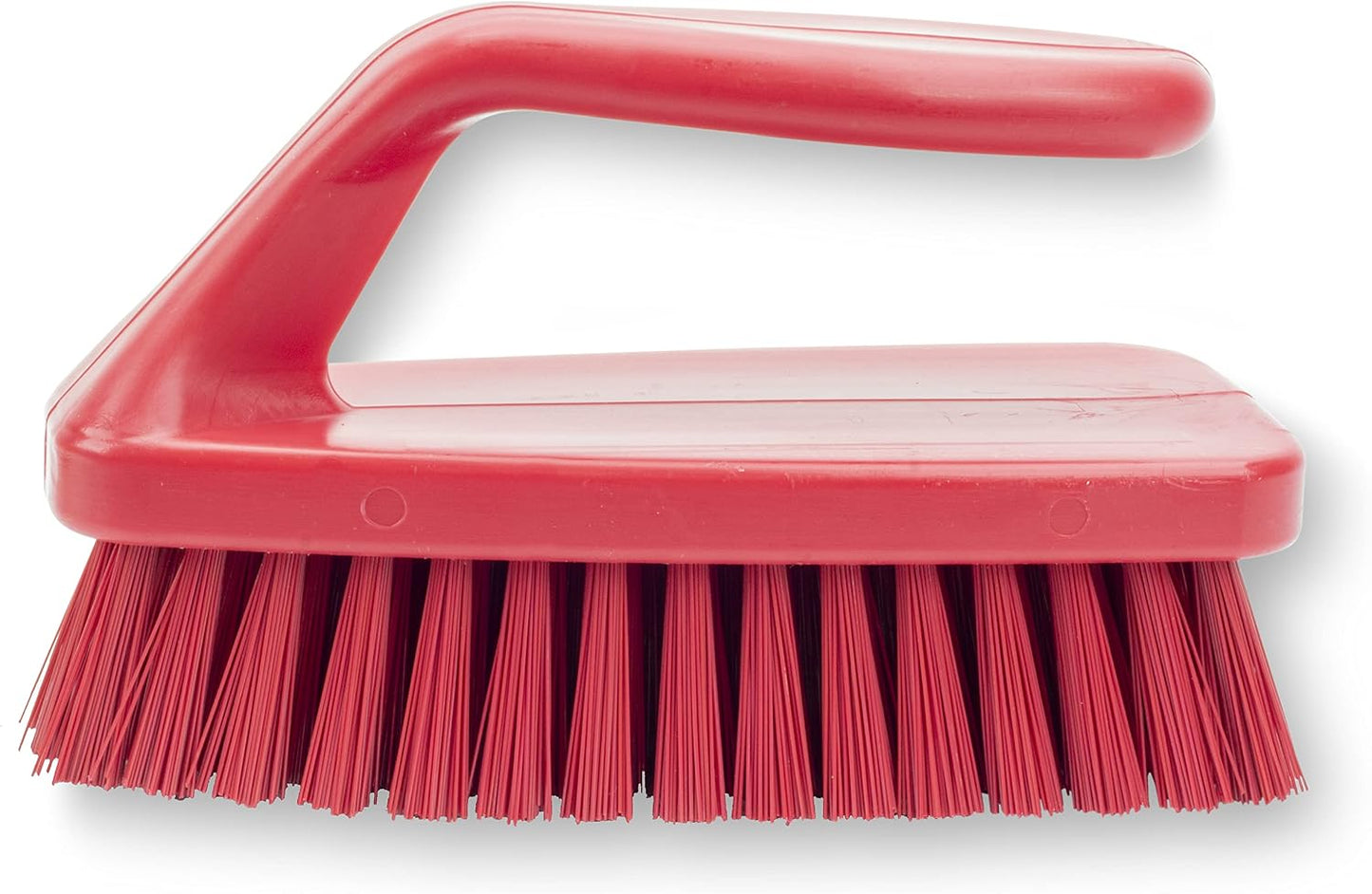 SPARTA Heavy Duty Scrub Brush, Hand Brush with Iron Shape Handle Design for Scrubbing Kitchen Pots and Pans or Bathroom Sink and Shower, 6 Inches, Black, Twin