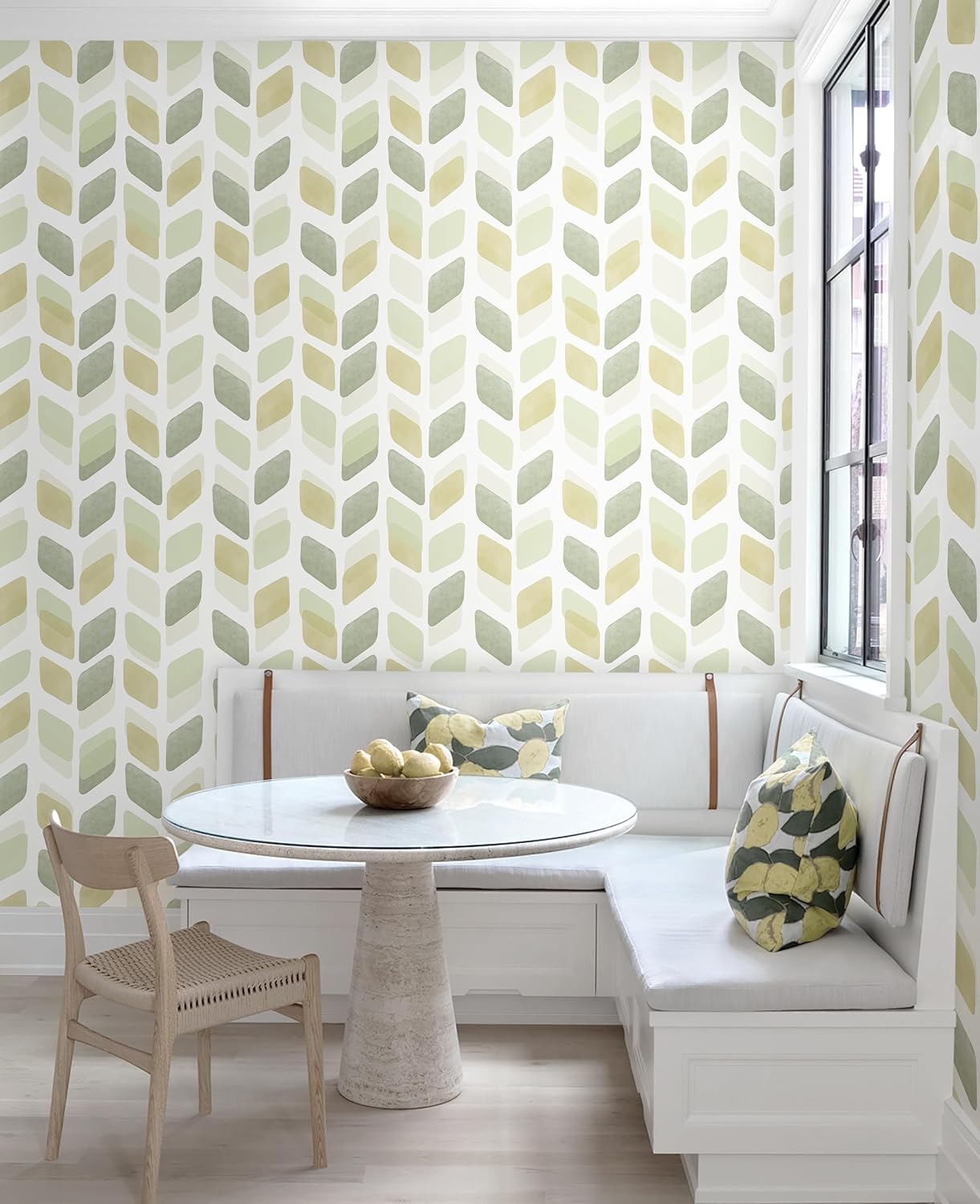 Boho Wallpaper Neutral Peel and Stick Wallpaper 78.7"x17.3" Geometric Wall Paper Beige and White Contact Paper Textured Removable Vinyl Waterproof for Bedroom Farmhouse Kitchen Bathroom