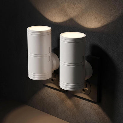 Likelgn Night Light Plug into Wall, 2 Pack Dimmable LED Nightlight with Dusk to Dawn Sensor, Soft White Glow, for Hallway, Bathroom, Bedroom, Black