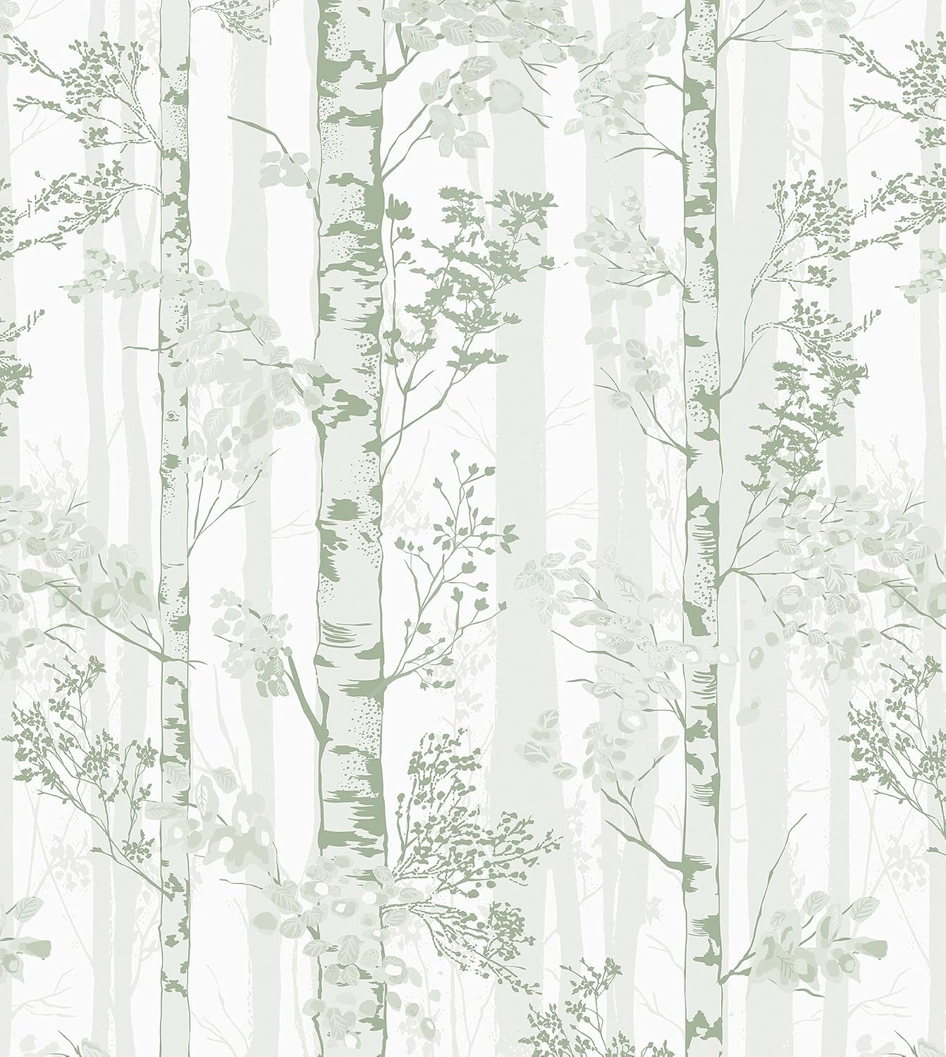 Safiyya Peel and Stick Wallpaper Beige Forest Contact Paper 17.3" x 118" Vintage Tree Wall Paper Renter Friendly Self Adhesive Removable Wallpaper for Bathroom Vinyl Off-White