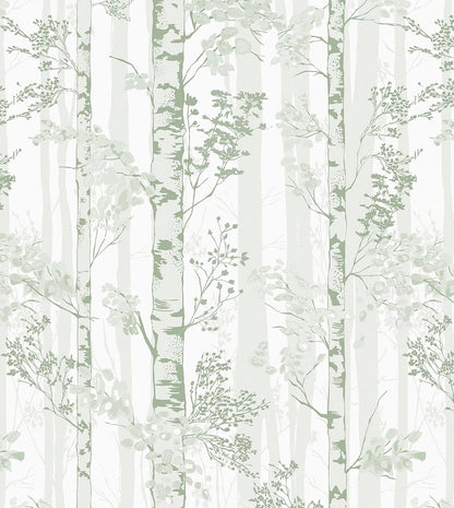 Safiyya Peel and Stick Wallpaper Beige Forest Contact Paper 17.3" x 118" Vintage Tree Wall Paper Renter Friendly Self Adhesive Removable Wallpaper for Bathroom Vinyl Off-White