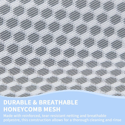 Laundry Bags Mesh Wash Bags for Delicates with Strong Zipper,Upgraded Honeycomb and Fine Mesh Design Delicate Laundry Bag for Clothes, Bras and Socks&Travel Organization (12X16IN, 12PCS)