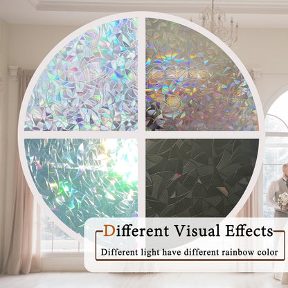 Niviy Window Privacy Film Static Cling Non-Adhesive Window Film Frosted Glass Bathroom Door Decoration Privacy Covering (17.7"x 78.7")