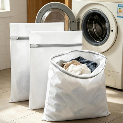3Pcs Mesh Laundry Bags with Sturdy Zipper,washing Bags for Washing Delicates,Protect Clothes in Washing Machine for Home, College & Dorm (3 Medium)