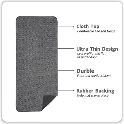Bath Mat,Ultra Thin Bathroom Rugs,Rubber Bath Mats for Bathroom,No Slip Bath Rugs,Quick Dry,Machine Washable,Low Pile,Absorbent,Shower Outside,Sink,Home Decor Accessories.Grey,1'5"x2'3"(17x27Inch)