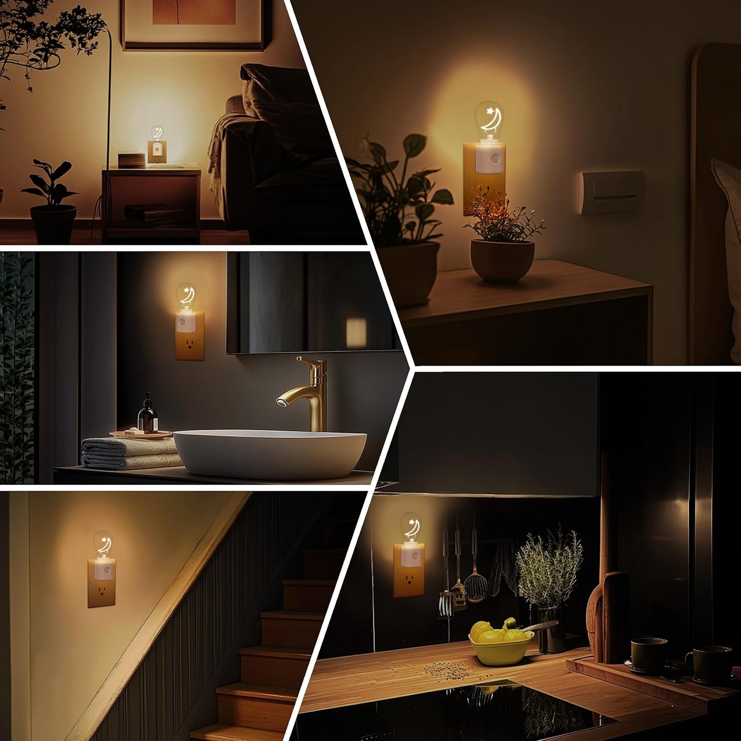LED Motion Sensor Night Light, [1 Pack] Motion Activated Night Light, 2200K Amber, Adjustable Brightness, Motion Sensor Light Indoor Plug in for Nursery, Kids, Bedroom, Bathroom Nightlight