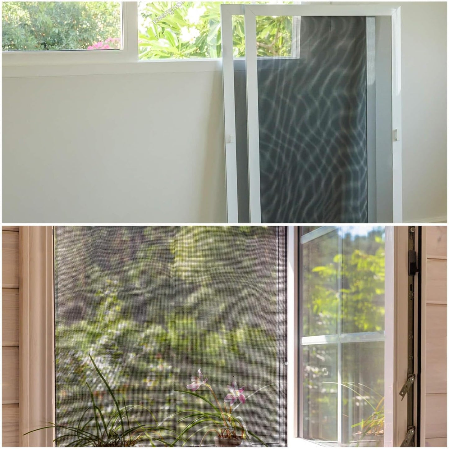 Sukh 48"x118" Window Screen Mesh - Window Screen Replacement Fiberglass Porch Screen for House Window Patio Netting Repair Mosquitero para Puertas De Casa Pet Proof Screen Door Replacement Mesh（Grey）