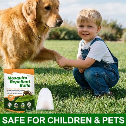 Mosquito Repellent Balls, Upgrade Outdoor & Indoor Mosquito Repellent for Patio, Yard, Camping, RV, Powerful 12-Pack Peppermint Oil & Citronella Oil Mosquito Deterrent, Safe for Kids & Pets