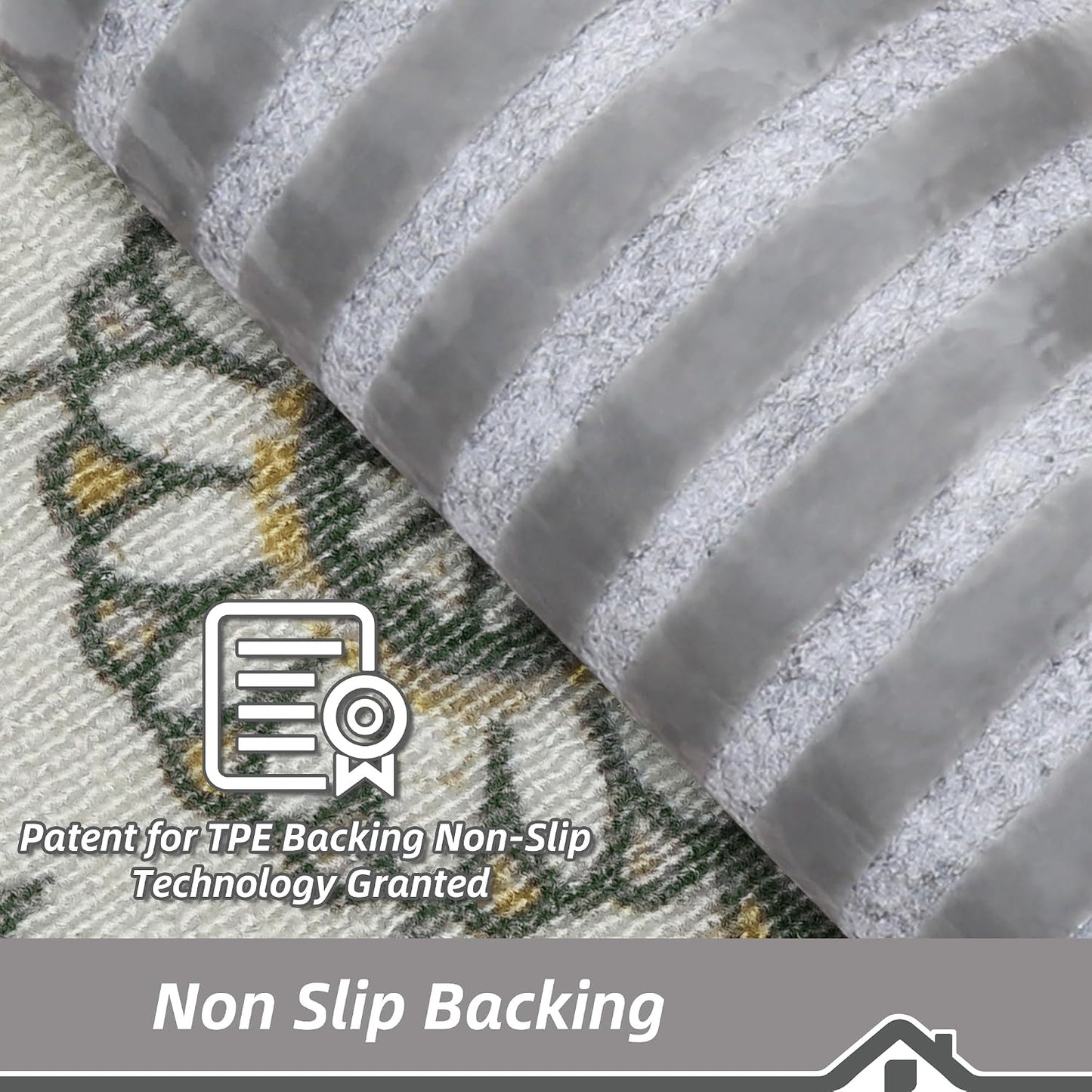 BEQHAUSE Stair Treads for Wooden Steps Non-Slip Machine Washable Carpet Stair Treads 8"X30" Soft Indoor Stair Runner for Kids Elders and Pets, 100% Polyester, TPE Backing, 15pcs, Grey/Orange