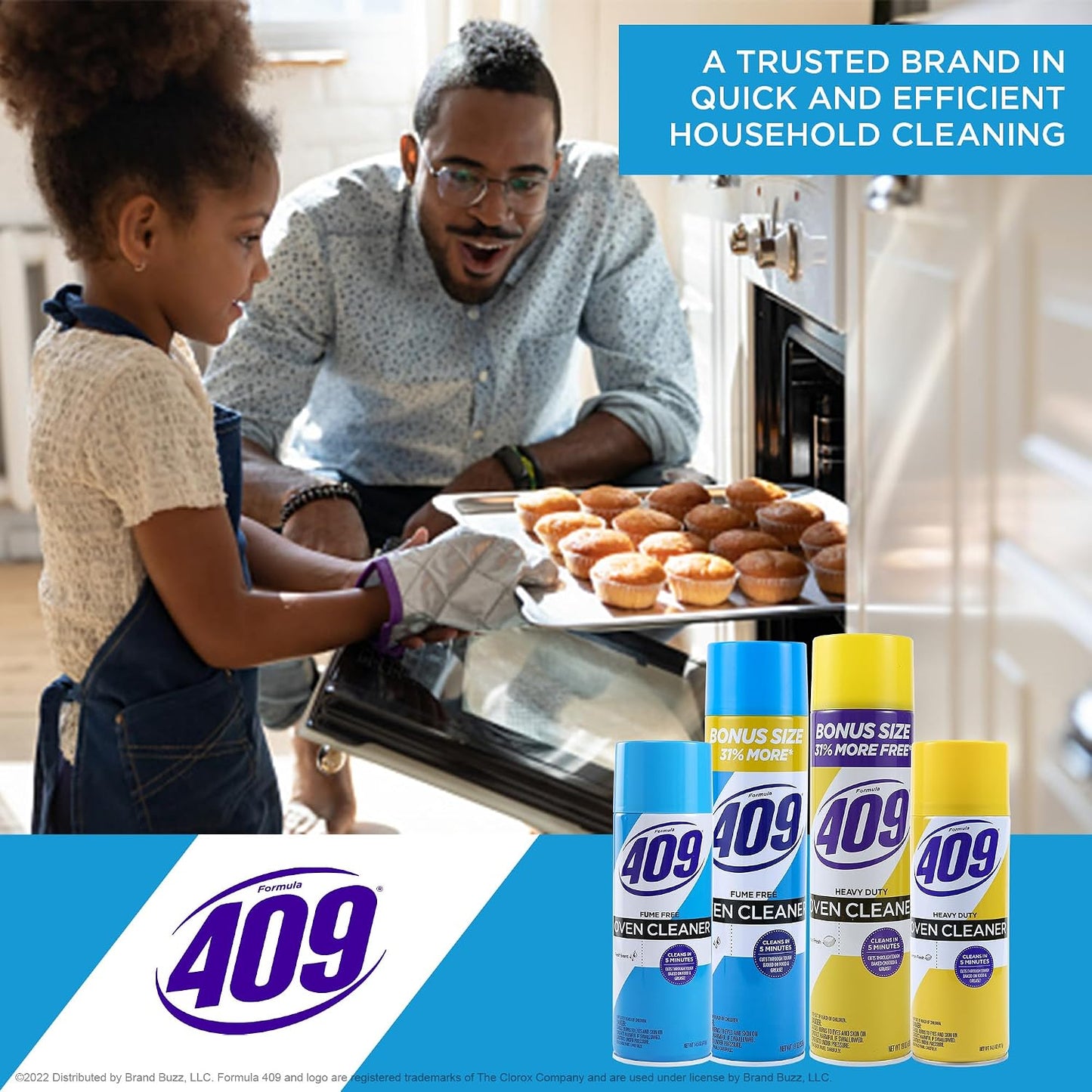 Formula 409 Heavy Duty Spray-On Oven Cleaner, Lemon Scent - Grill and Stove Top Cleaner Cuts Through Grease & Grime on Contact, A Powerful Clean You Can Trust, 14.5 Oz