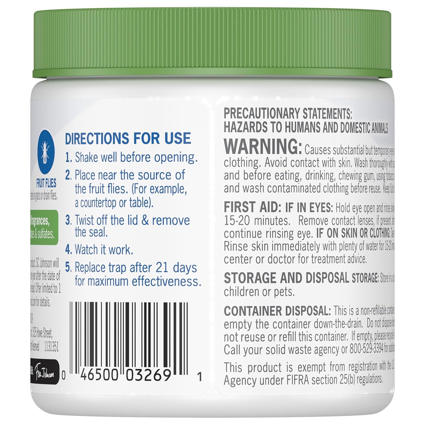 Raid Essentials Fruit Fly Trap, Made with Essential Oils, Child and Pet Safe, 5.4 oz