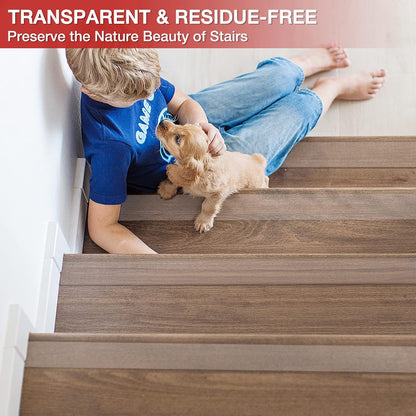 Clear Anti Slip Tape, 2 Inch × 50 Feet Waterproof Grip Tape, Strong Traction Safety Tape for Stairs, Outdoor/Indoor Use (Transparent)