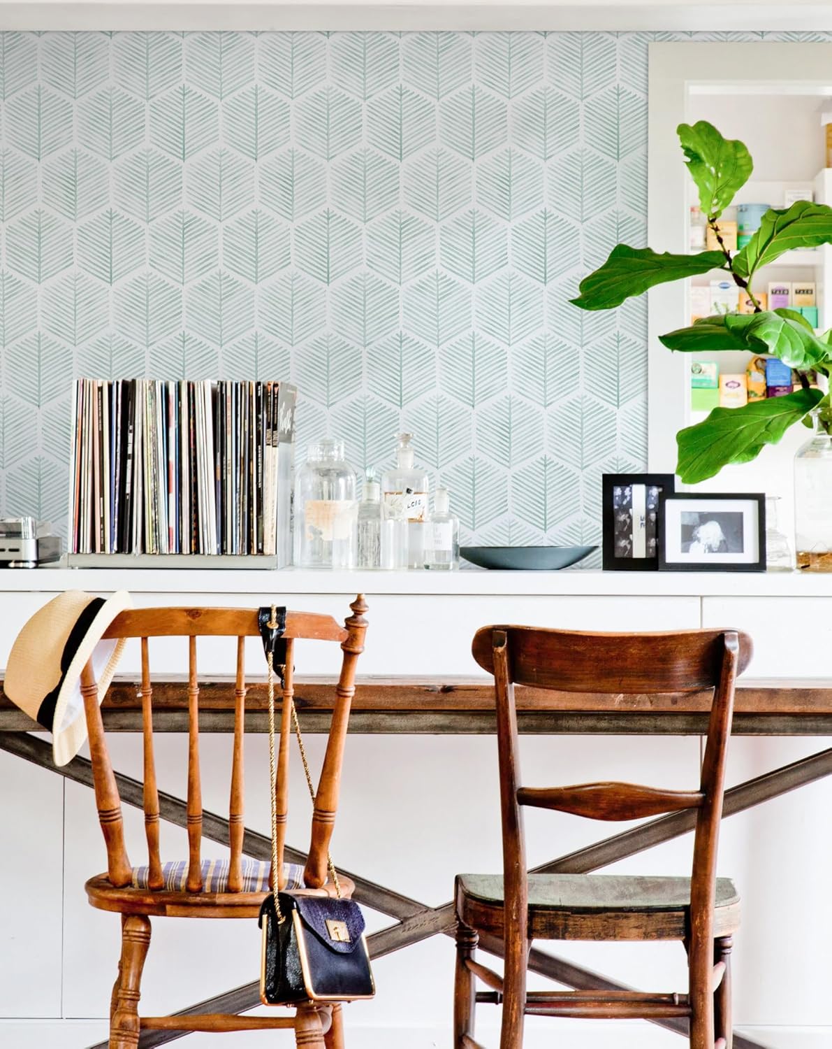 MelunMer 118In L 17.3In W Modern Peel and Stick Wallpaper Boho Contact Paper for Cabinets/Drawers Self Adhesive Removable Wallpaper for Bedroom/Bathroom Waterproof Geometric Contact Paper Beige/White