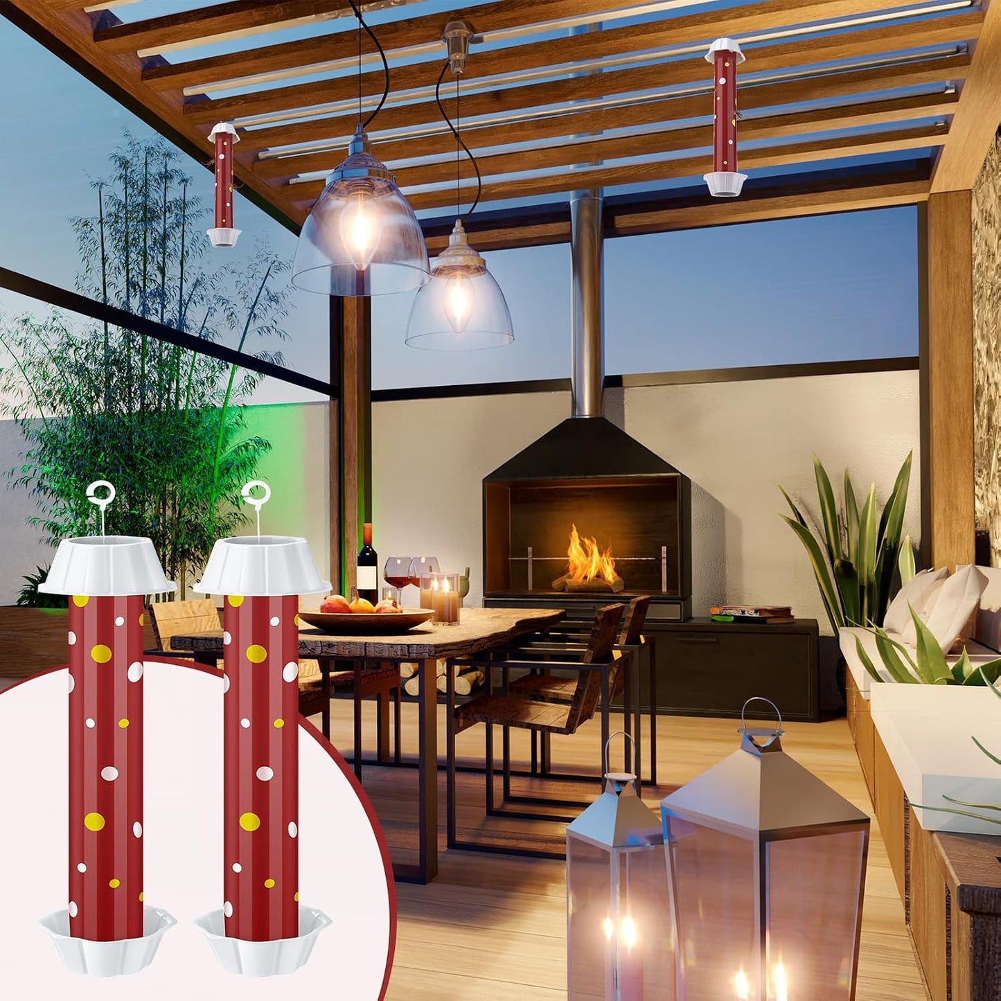 12 Pcs Sticky Fly Trap Fly Stick Indoor Outdoor Long Lasting Adhesive Fly Catcher with Hanging Hook for Wasps Gnats Bugs Insects Moths Fruit Flies Mosquitoes Spiders Fleas (White)