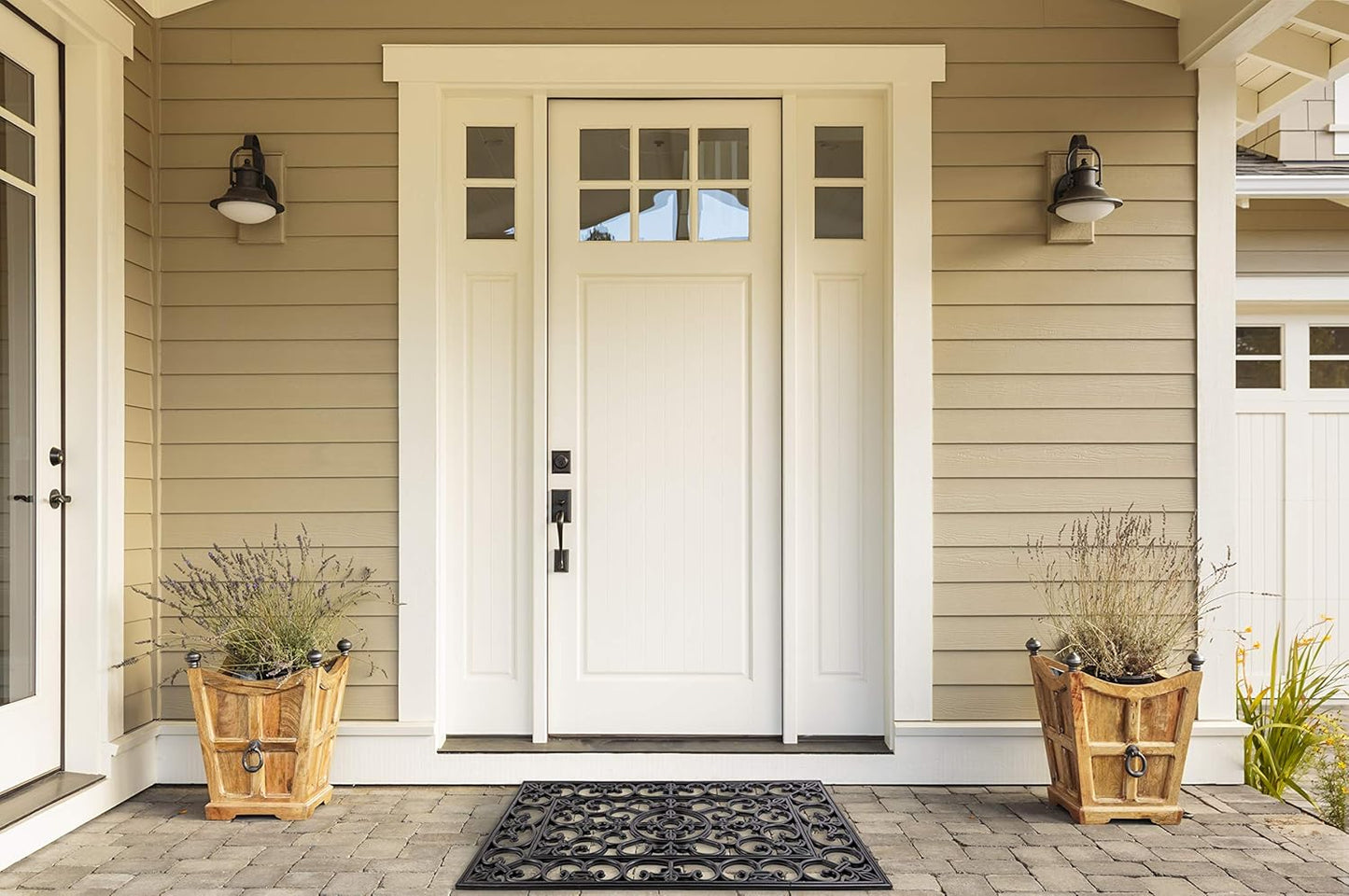 DII Rubber Doormats Collection All Weather, 18x30, Lattice