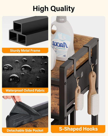Laundry Hamper Laundry Basket: Rolling Laundry Basket Organizer with Wheels - Laundry Hamper 3 Section with Shelf Drawers Oxford Laundry Bags - Laundry Sorter for Laundry Room Bathroom Bedroom