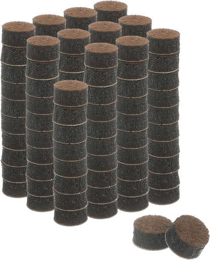 uxcell Furniture Pads, 24Pcs 1.25" - Round Self Adhesive Felt Furniture Pads, Floor Protectors for Furniture Feet Chairs Legs Hardwood Floors (Brown)
