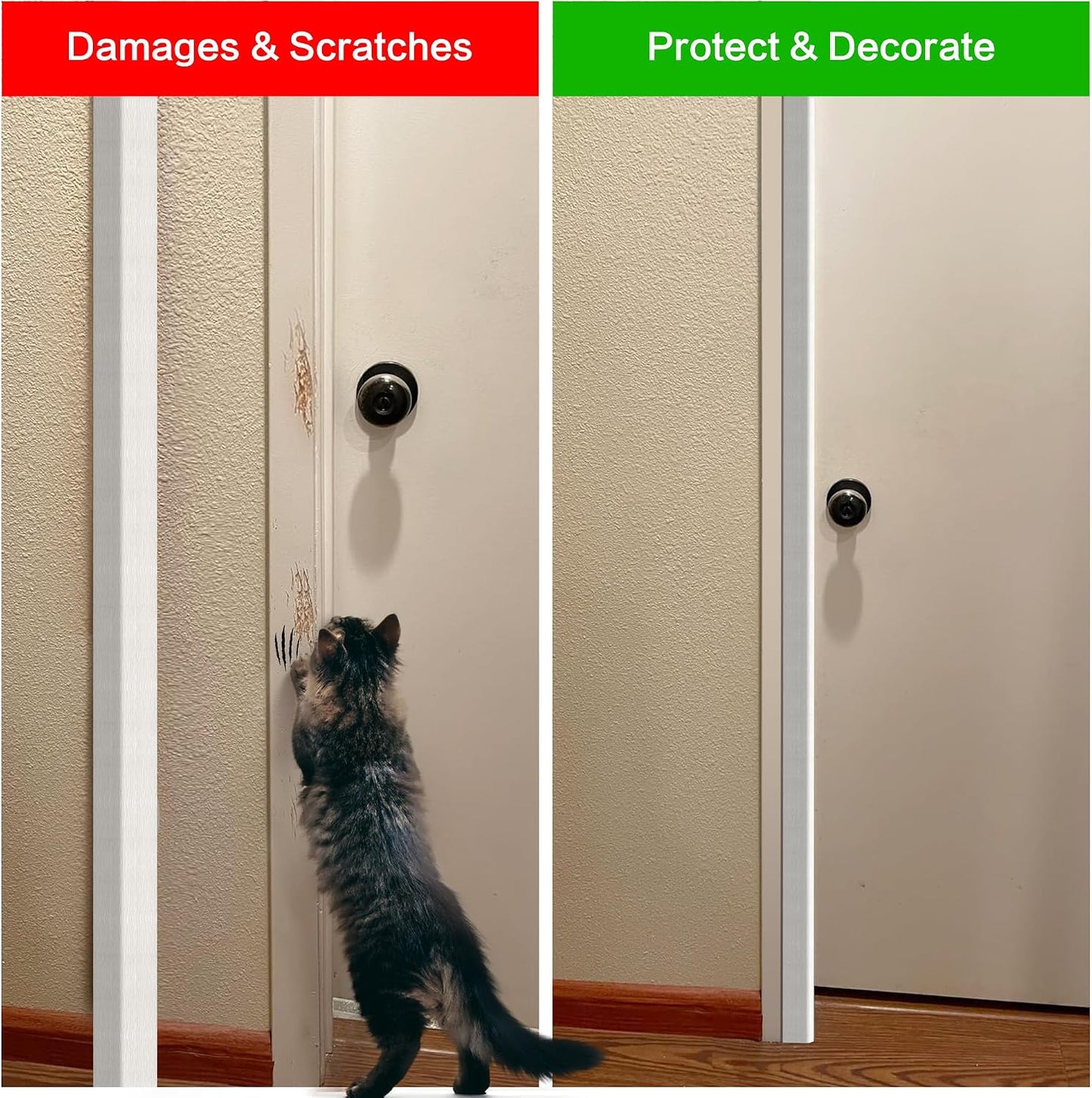 Wall Corner Protector, Walls Edge Protector，Self-Adhesive Wall Corner Guards,PVC Double Side Edge Protector， Furniture Stairs Guard (Gray 2PCS 90cm/35.4in)