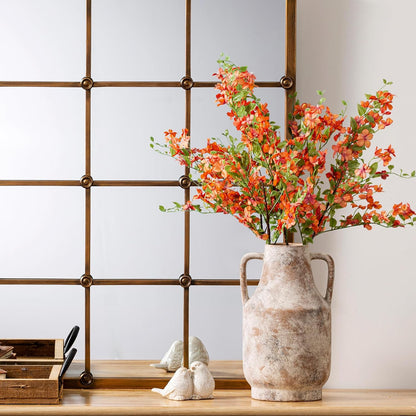 Ceramic Vase Set of 3, Modern Decorative Vases for Home Decor, Small Flower Pottery Vase Sets, Boho Farmhouse Rustic Vases for Living Room, Kitchen, Bedroom, Bathroom, Shelf, Table