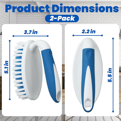 Scrub Brush, 2 Pack Household Cleaning Brushes with Stiff Bristles, Scrubbing Brush for Carpet, Shower, Bathtub, Kitchen, Pool Tile, Bathroom Scrubber, Small