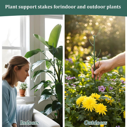 Grevosea 5 Pack Plant Support Stakes, Stackable Monstera Plant Supports for Indoor Outdoor Plants Garden Stakes Trellis for Climbing and Potted Plants Pothos Flowers