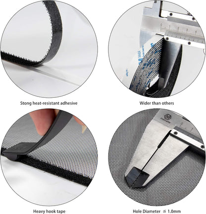 Flyzzz DIY Self-Adhesive Window Screen Netting Mesh Curtain, 100X150cm (Approach 39.37x59.05 Inches), with Hook and Sticky Tape, Fitted to Multiple Windows (White)