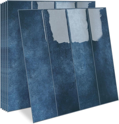 MORCART Peel and Stick Backsplash, 10 Sheets of 11.8"x11.8" - 3D Adhesive Waterproof Wall Tiles for Kitchen, Bathroom, Living Room, Subway Tiles, Gray-Apricot