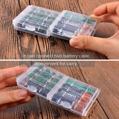 Clear Color 6 PCS of AA/AAA 4 Cell Battery Storage Case
