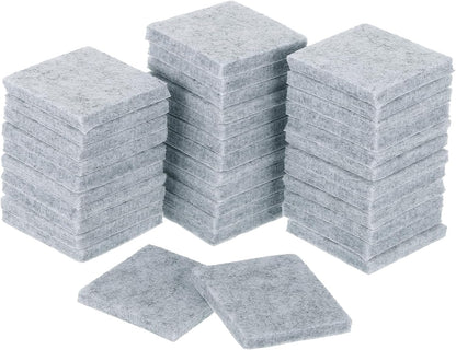 uxcell Furniture Pads, 36Pcs 1.5" - Square Self Adhesive Felt Furniture Pads, Floor Protectors for Furniture Feet Chairs Legs Hardwood Floors (Black)
