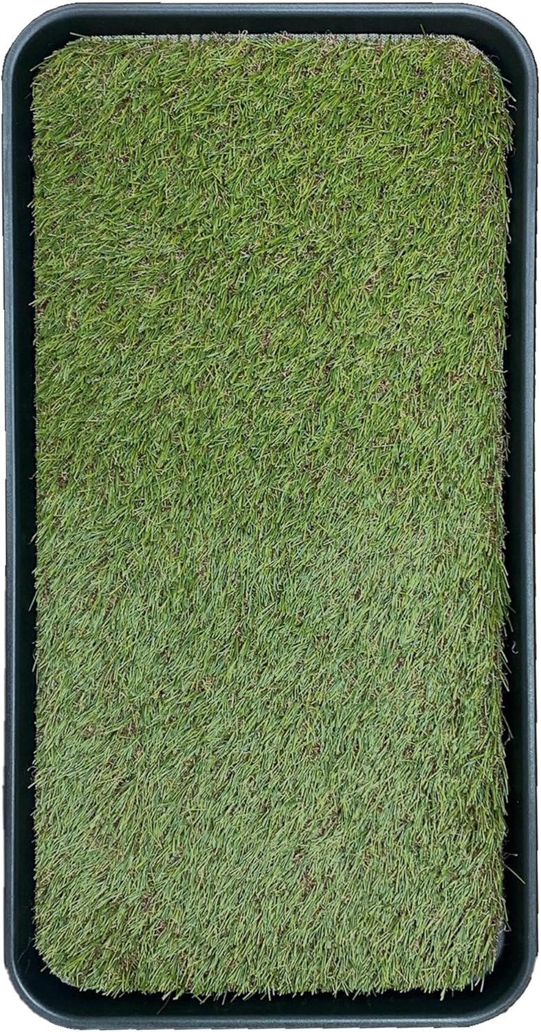 Ottomanson Indoor/Outdoor Boot Tray Non-Slip Rubber 16" x 32" Modern Entryway Mat for Entryway, Patio, Backyard, Garage, 16" x 32", Black